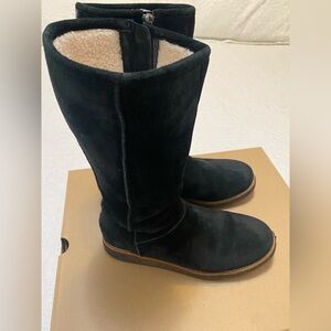 UGG W Rue Black Suede Boots